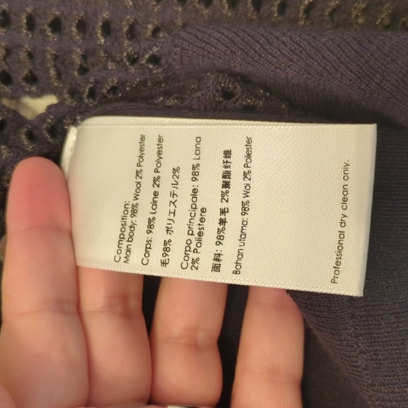 3.1 Phillip Lim wool button down navy cardigan with subtle shimmer - Picture 4 of 7